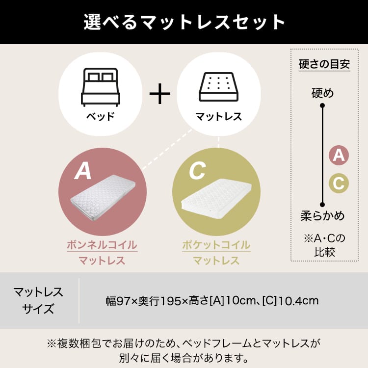 ロフトベッド コンセント付宮棚 上り下りラクラク階段付き [S]