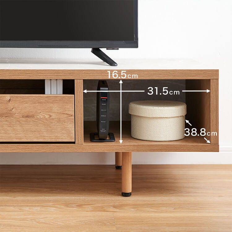 Stylish stone-like TV stand