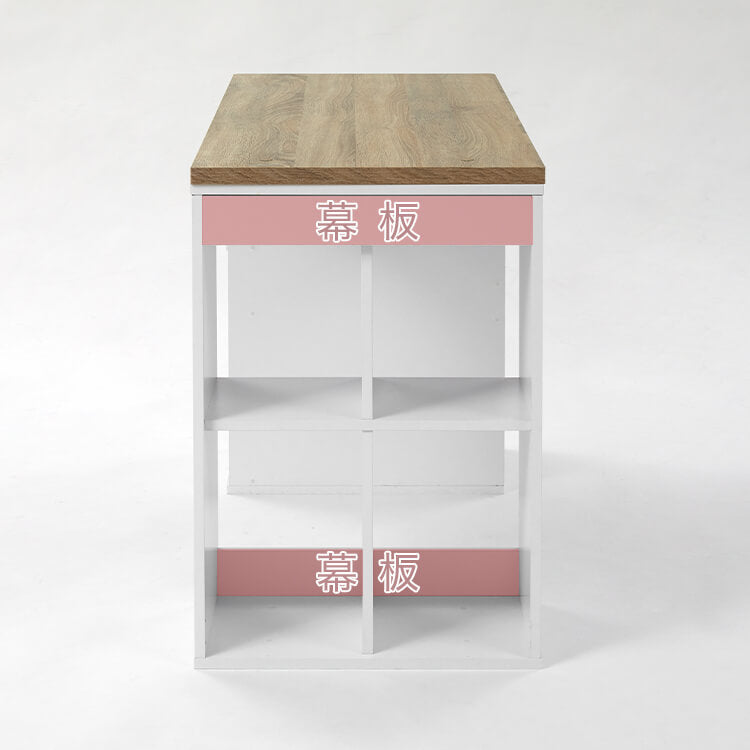 ツインデスク 2人用学習机 組み換え自由 木目調