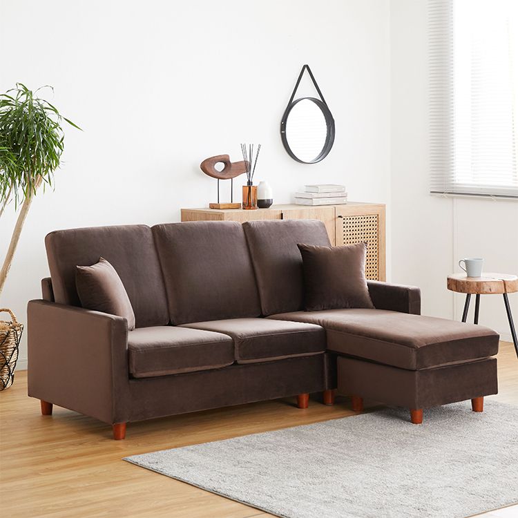 Velvet-like 3-seater couch