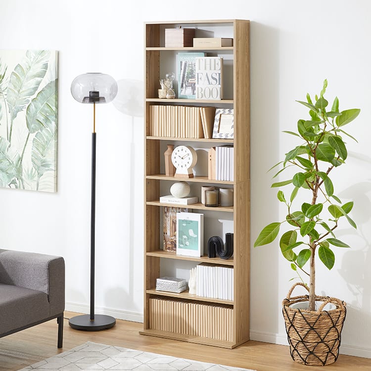 本棚 ブックシェルフ 大容量 薄型