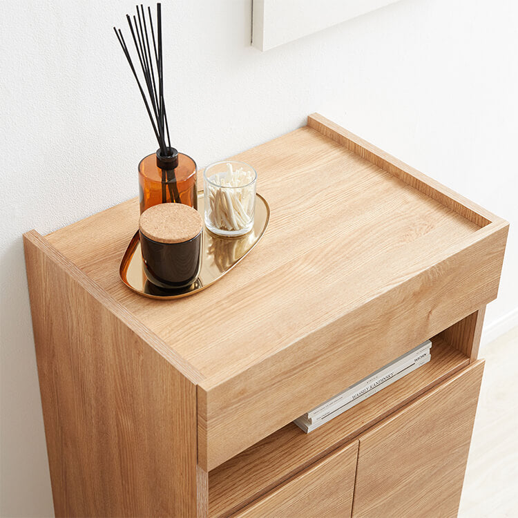 Stylish wooden cabinet with steel legs