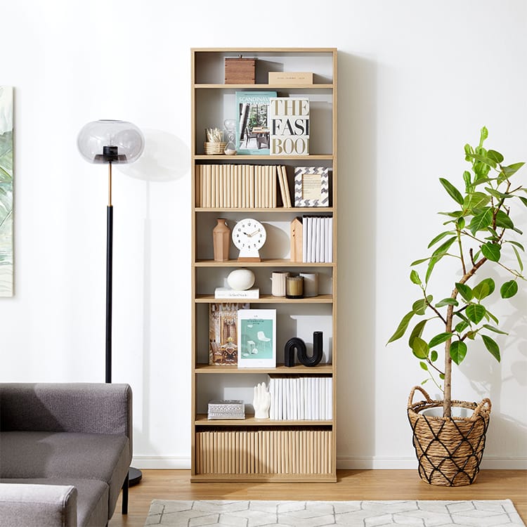 本棚 ブックシェルフ 大容量 薄型