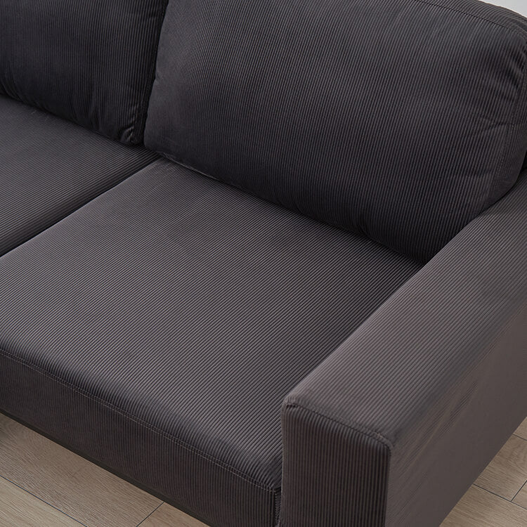 Velvet-like couch sofa, dark grey