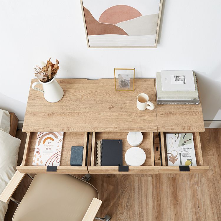 Rattan style console desk