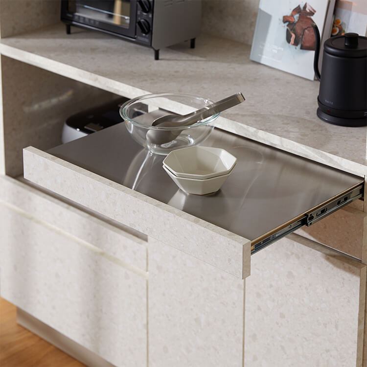 テラゾー柄 キッチンボード キッチン収納