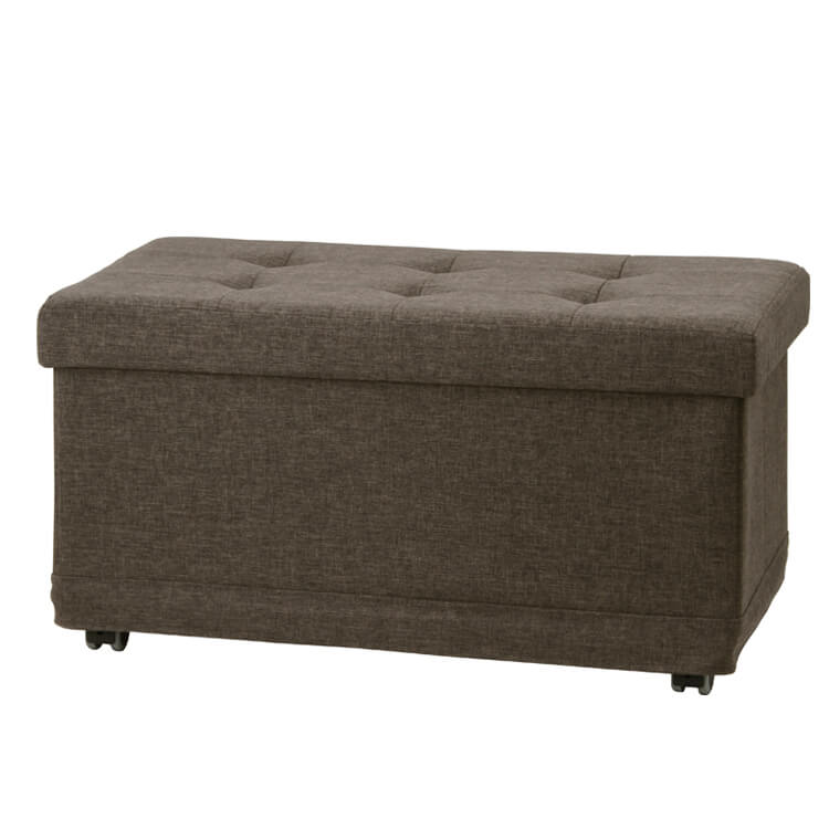 Bench storage, folding, beige/charcoal