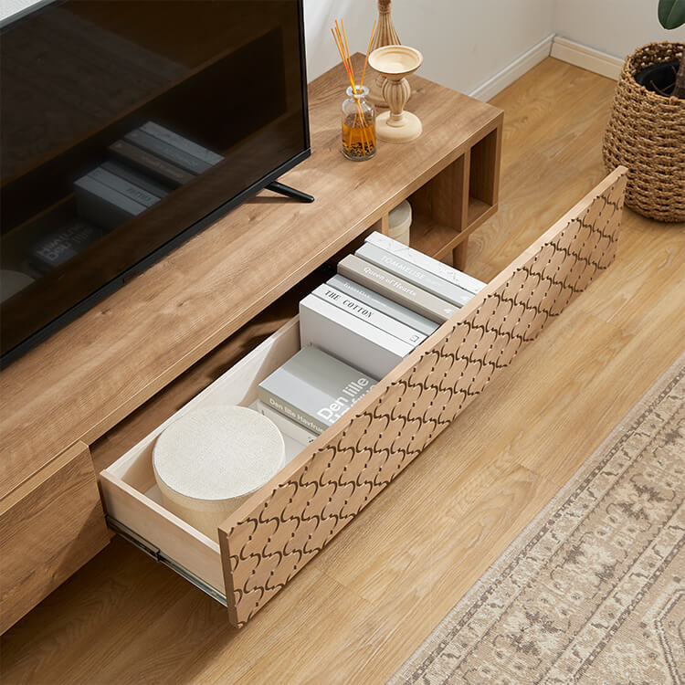 Moroccan pattern TV stand, wooden, made in Japan