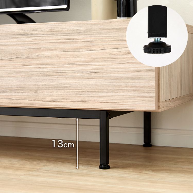 TV stand, made in Japan, low TV stand, suitable for 49-inch TVs, semi-finished product, steel legs