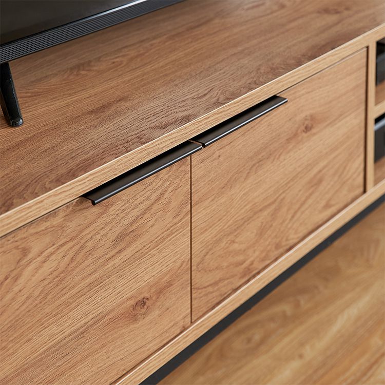 Wood grain TV stand, natural