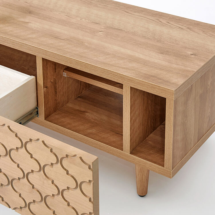 Moroccan pattern TV stand, wooden, made in Japan