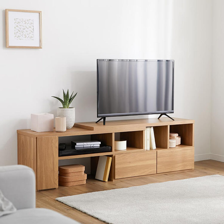 Extendable TV stand for up to 50" TVs, low-profile TV stand