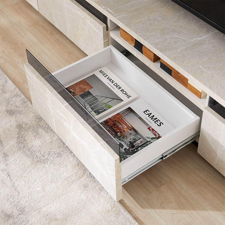 日本製テレビ台 木製 ストーン柄