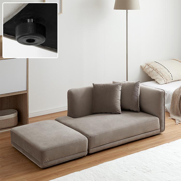 Compact size couch sofa with velvet finish