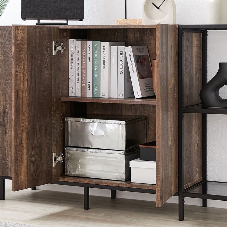 Cabinet Wood Grain Glass Sideboard