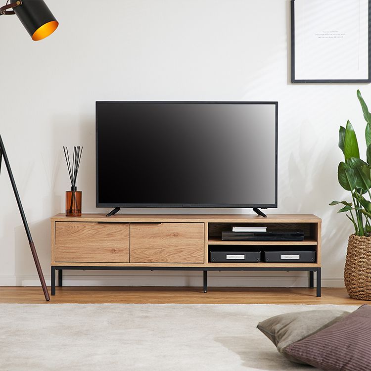 Wood grain TV stand, natural