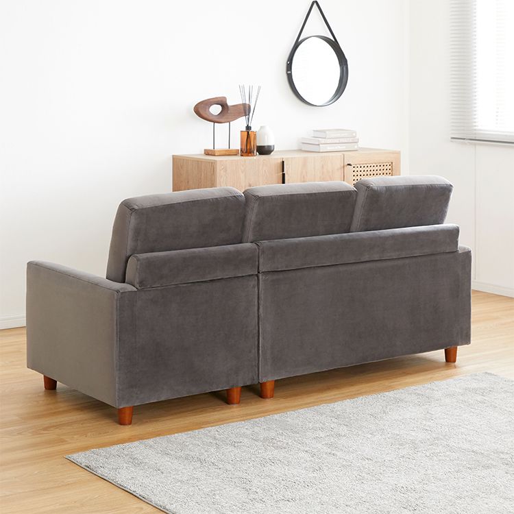 Velvet-like 3-seater couch