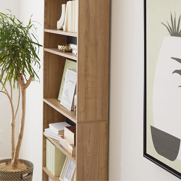 本棚 ブックシェルフ 大容量 薄型