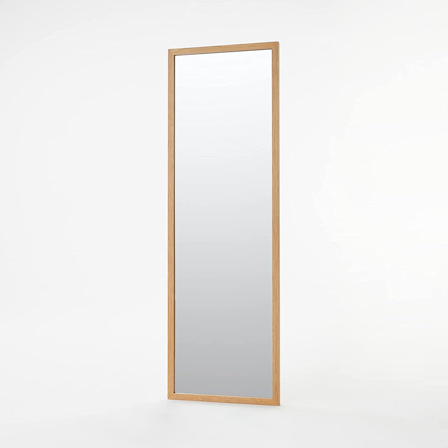 Wall-mounted furniture mirror, oak, medium