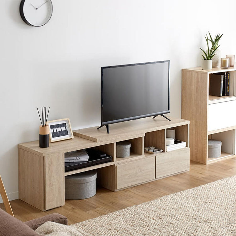 Extendable TV stand for up to 50" TVs, low-profile TV stand