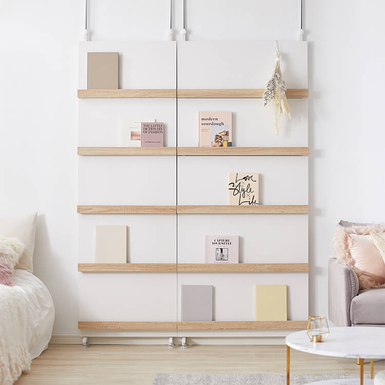 突っ張り棚 ラック 突っ張り収納 本棚 伸縮式壁面収納