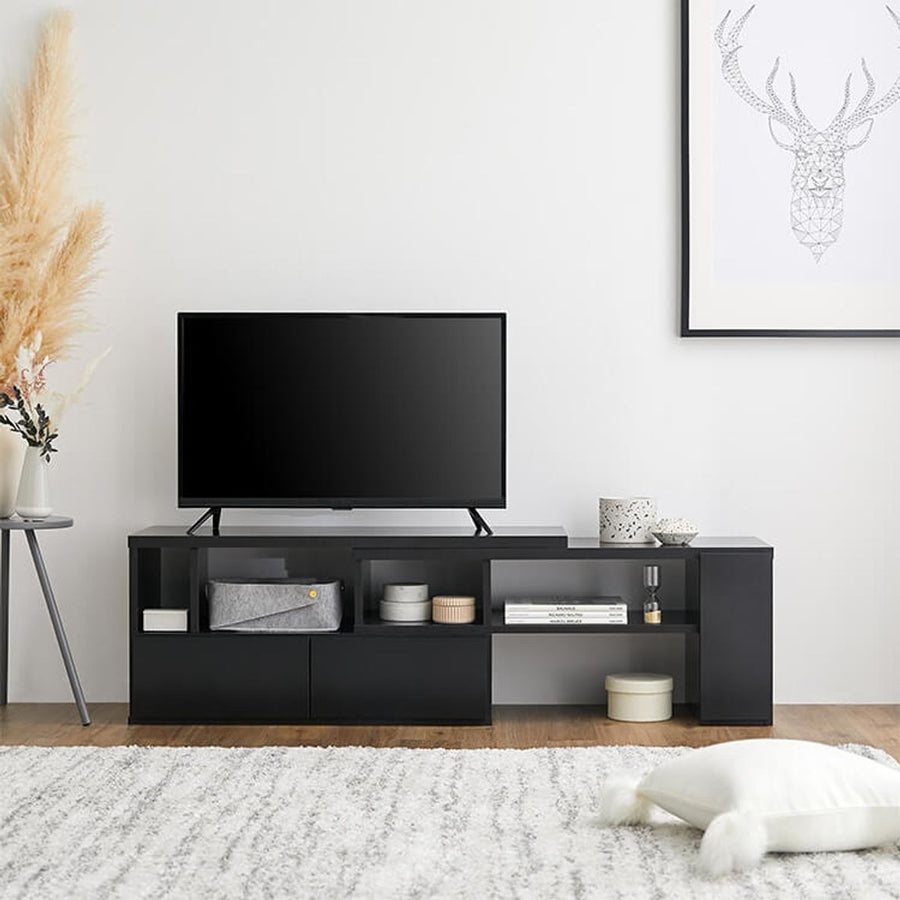 Extendable TV stand for up to 50" TVs, low-profile TV stand