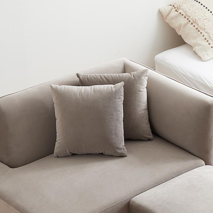 Compact size couch sofa with velvet finish