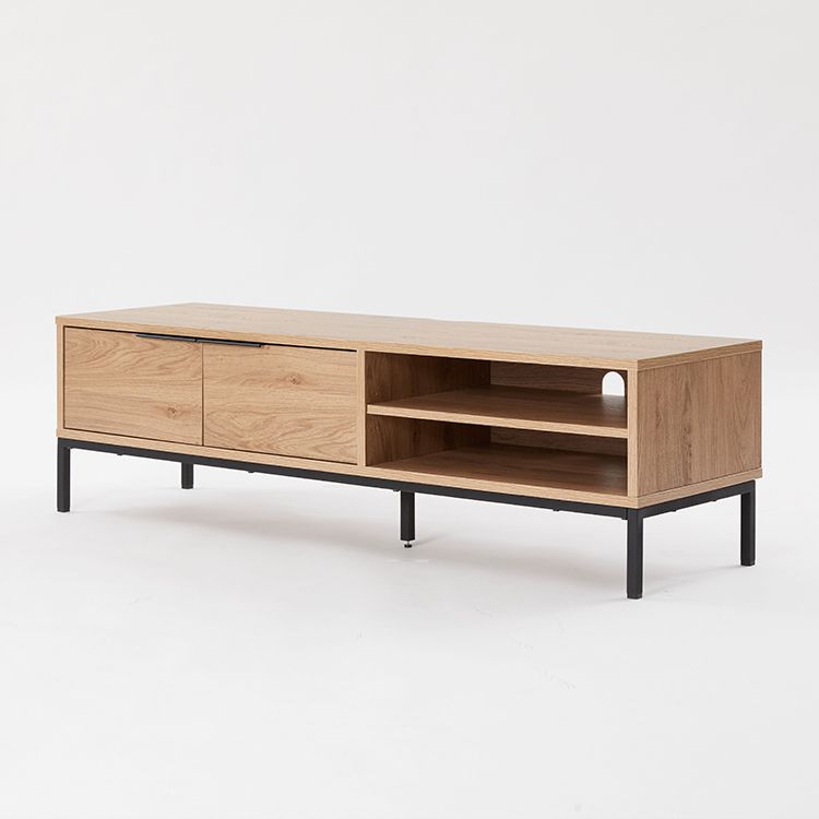 Wood grain TV stand, natural