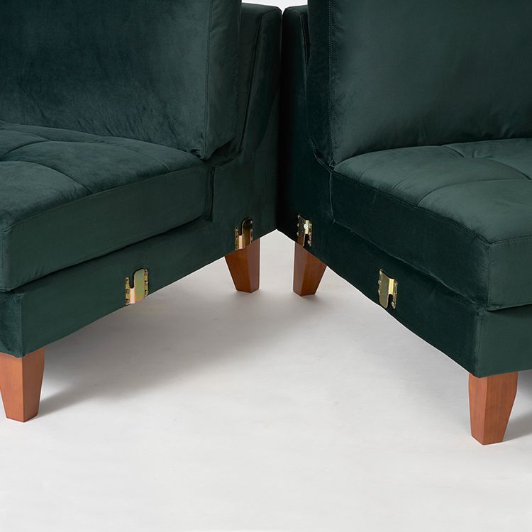 Velvet-like 3-seater couch