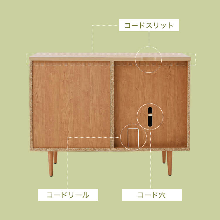 Sideboard, Made in Japan, Storage, Cabinet, Scandinavian Style, Living Room, Drawers, Adjustable Shelves, Wood Grain, Semi-Finished Product