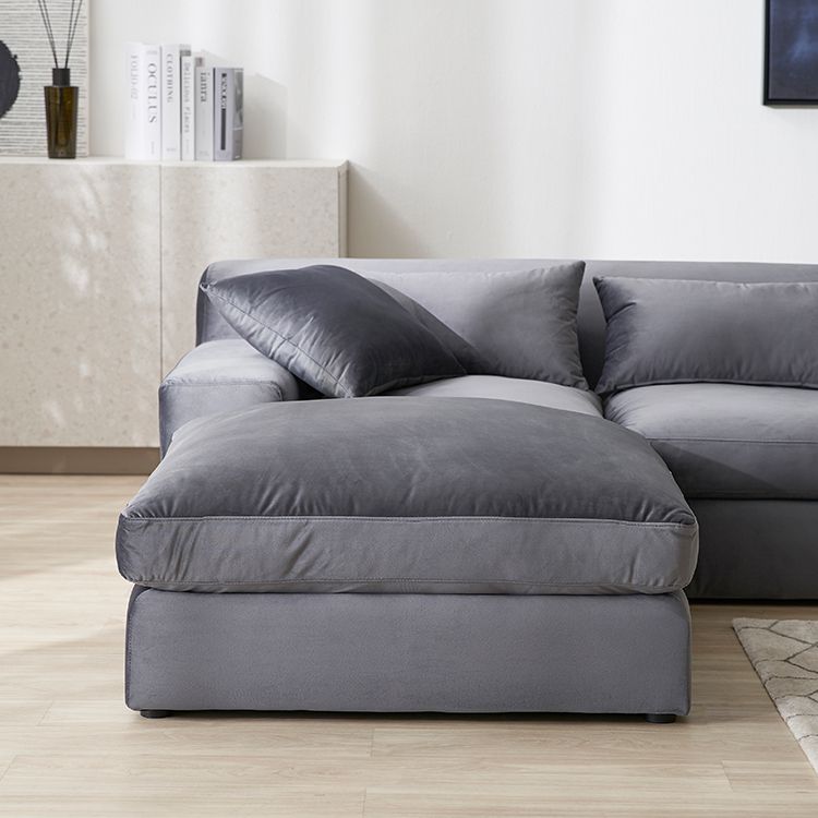 Velvet-like 3-seater couch sofa Low sofa