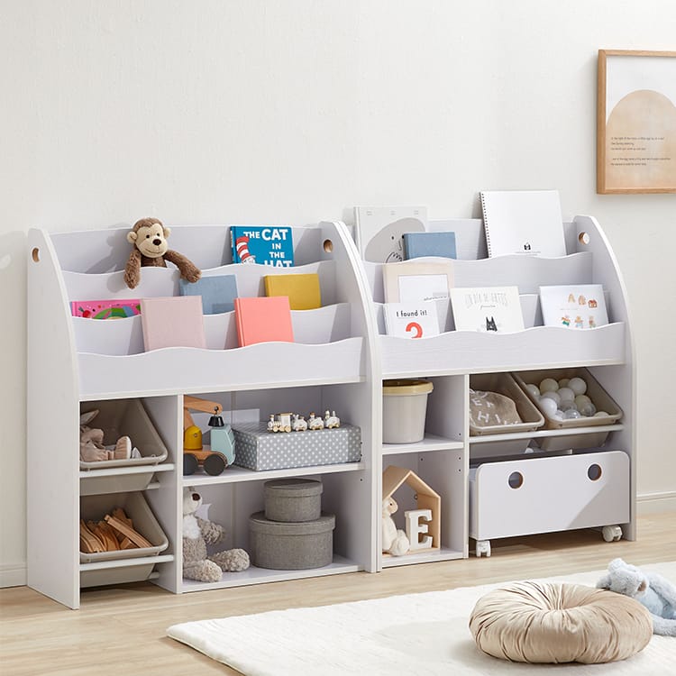 子供用絵本棚(タイプA.B)カラフルデザインで魅せるディスプレイラック