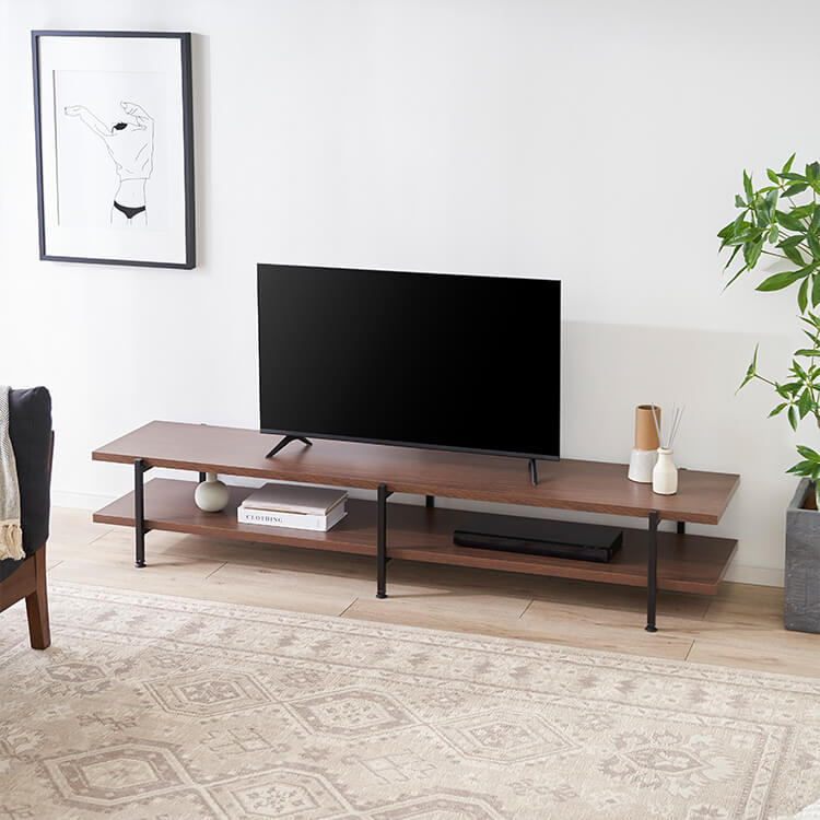 Industrial style TV stand made of wood [width 180]