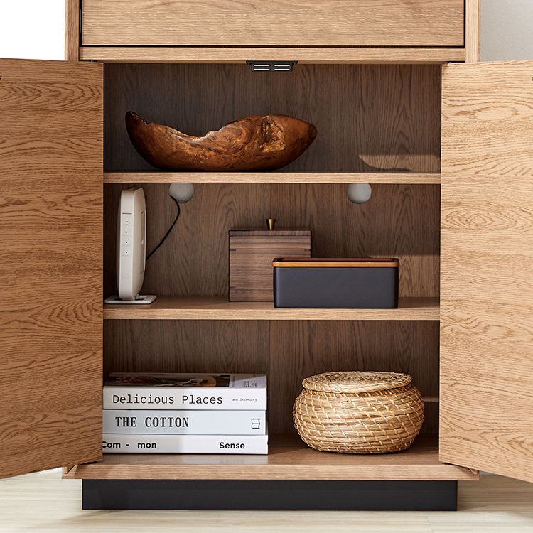 Simple design wood grain cabinet