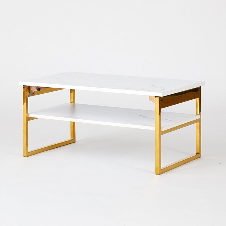 大理石柄リビングテーブル 折りたたみテーブル