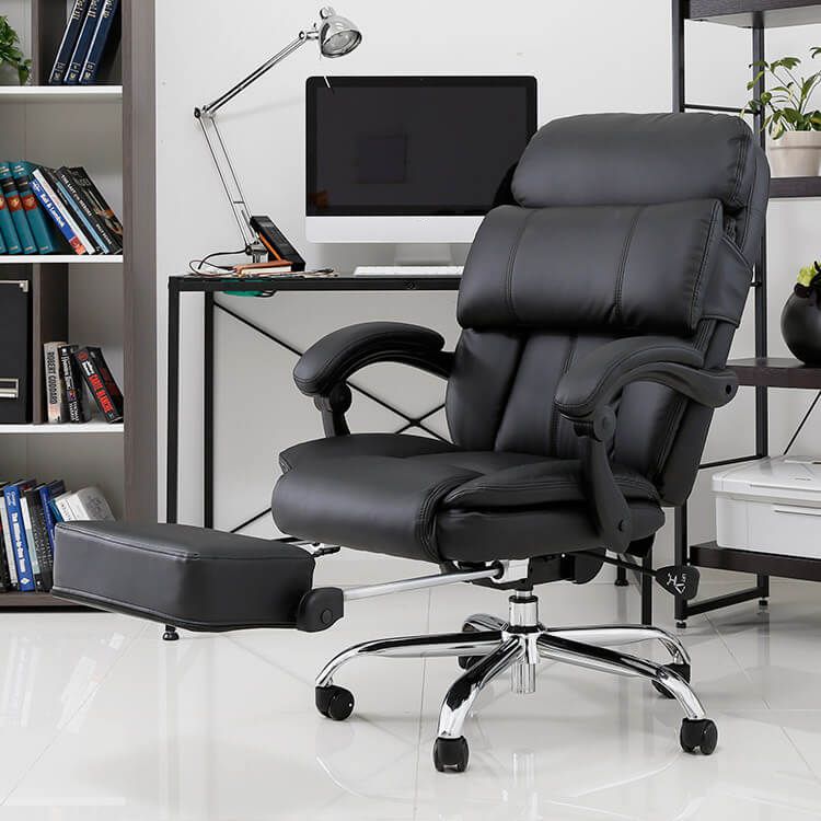 Office chair with 170 degree reclining (high resilience) and retractable footrest. It's so relaxing, you can even take a nap.