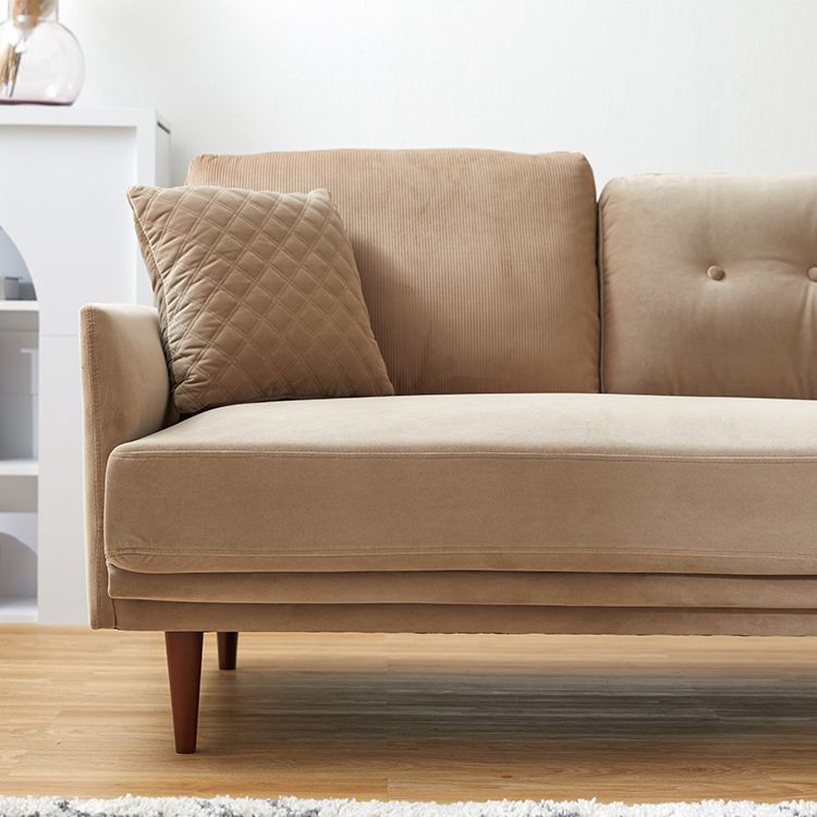 Velvet two-seater sofa