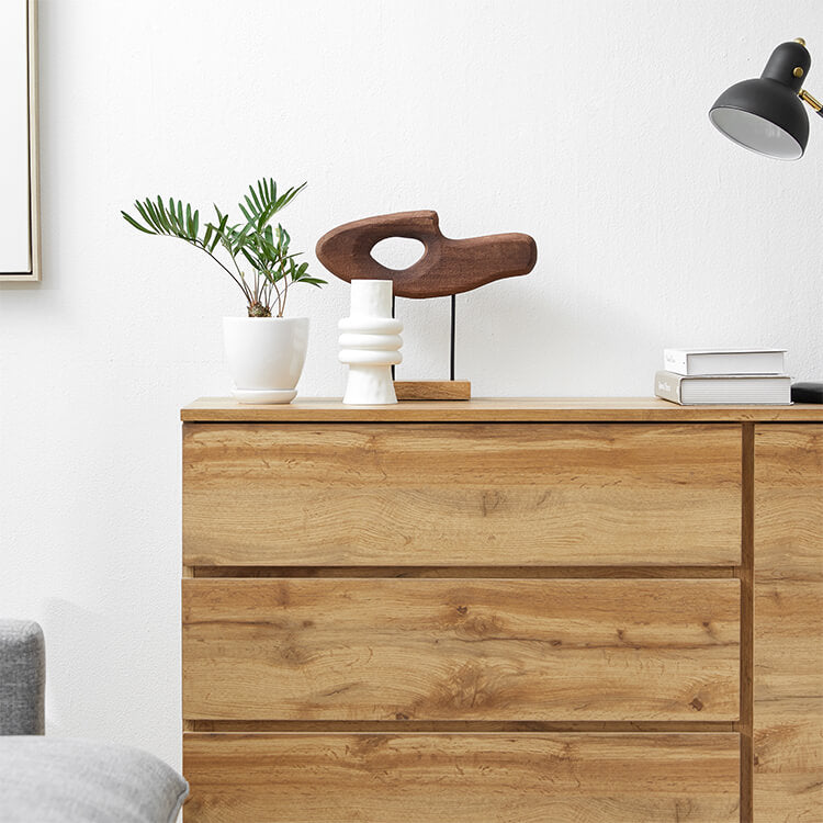 Wood grain chest cabinet