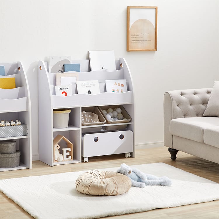 子供用絵本棚(タイプA.B)カラフルデザインで魅せるディスプレイラック