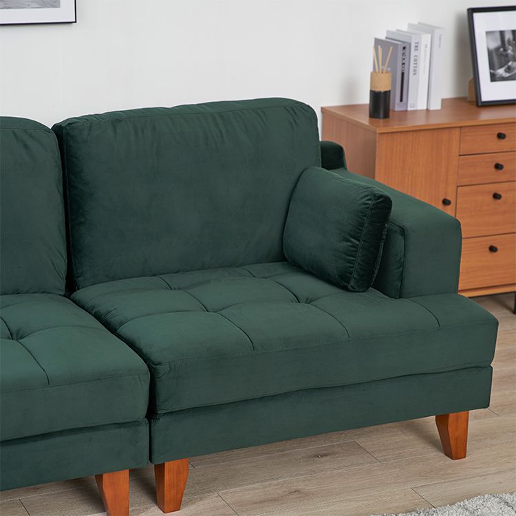 Velvet-like 3-seater couch