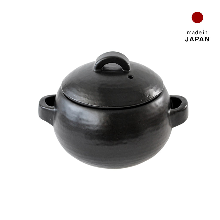 萬古焼 ごはん鍋 三合炊き 竹しゃもじ付