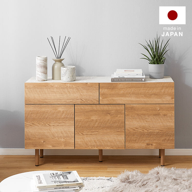 Sideboard with stone-like top