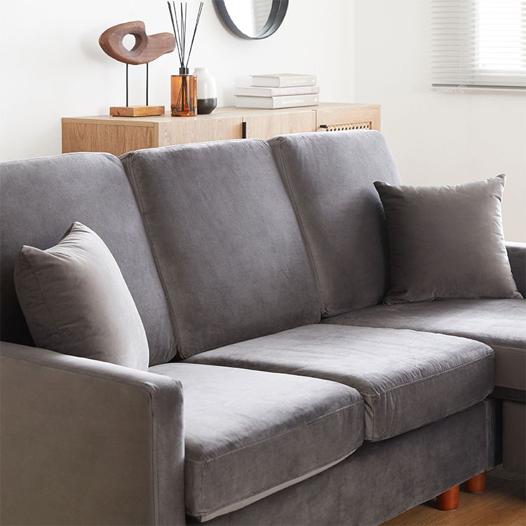 Velvet-like 3-seater couch