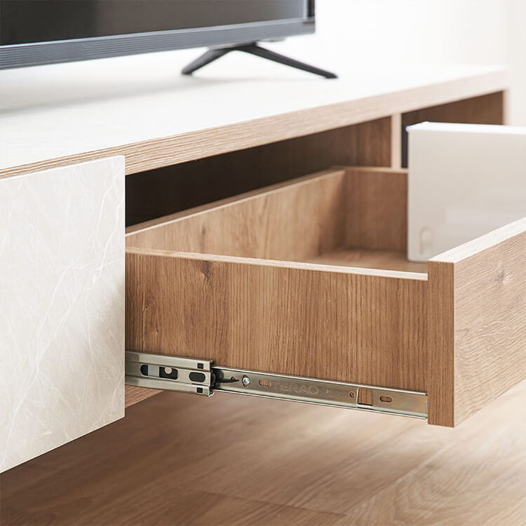 Stylish stone-like TV stand