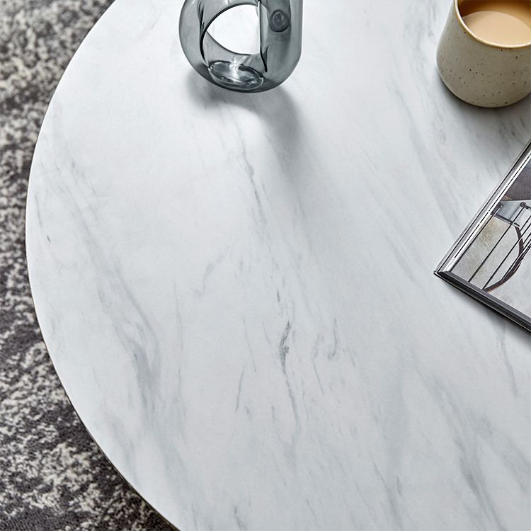 大理石調リビングテーブル 丸テーブル