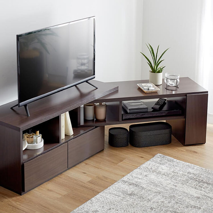 Extendable TV stand for up to 50" TVs, low-profile TV stand