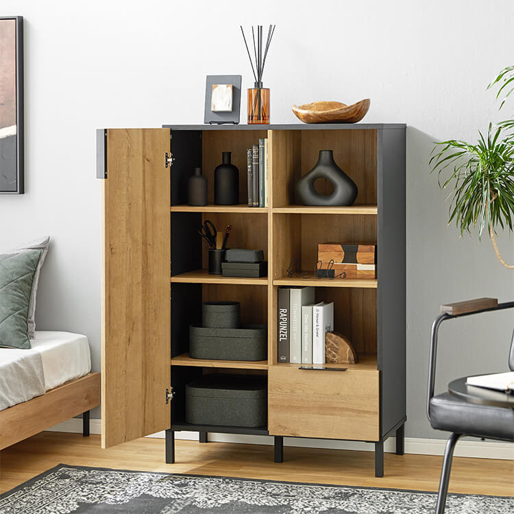 Storage shelf Cabinet Living board Living storage Shelf Storage Vintage style Open rack Free board