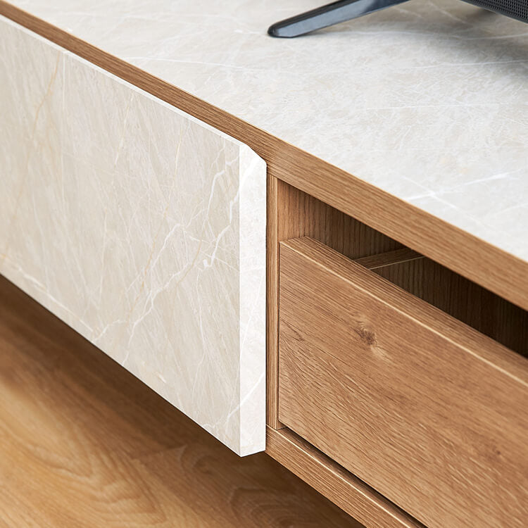 Stylish stone-like TV stand