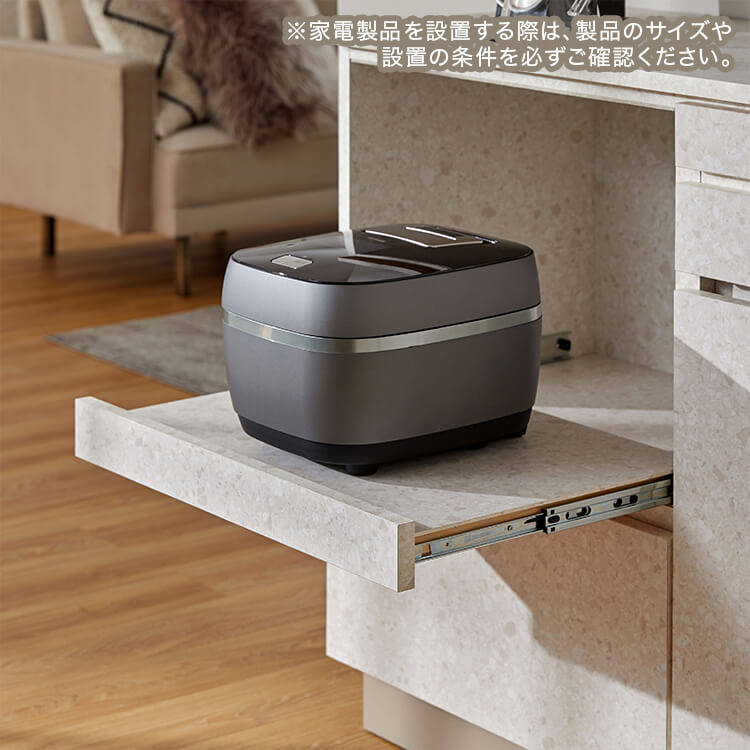 テラゾー柄 キッチンカウンター キッチン収納