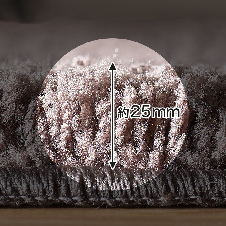 Sサイズ 長方形ラグ オールシーズン 防音 ホットカーペット・床暖房使用可